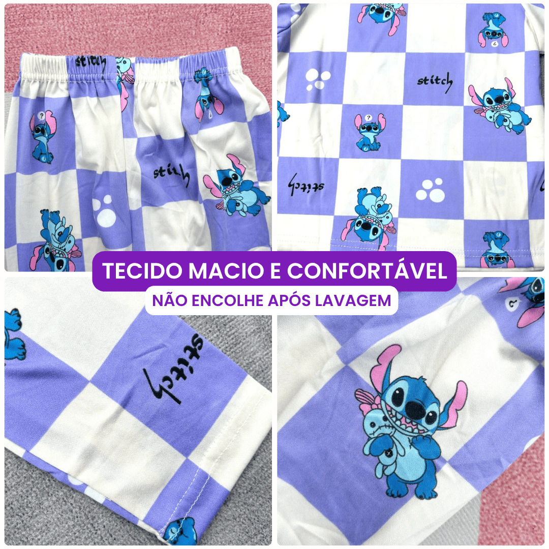 Pijama Stitch Infantil Conjunto Inverno
