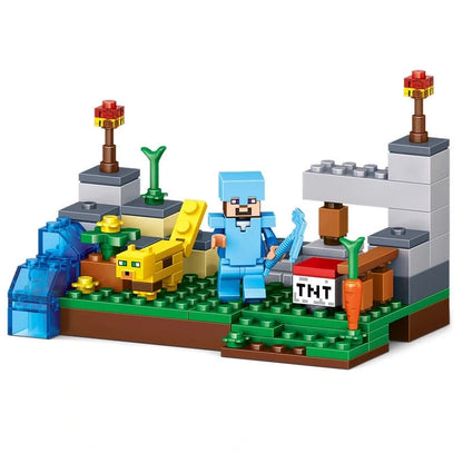 Fantoche Cachoeira Selva (3 em 1) Bloco de Construção Brinquedos Brinquedos Infantis Presentes para Crianças Brinquedos