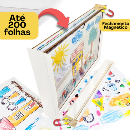 Quadro Porta-Desenhos – Guarde com Carinho as Obras dos Pequenos!