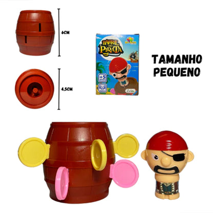 BRINQUEDO INFANTIL BARRIL PIRATA ORIGINAL GRANDE JOGO INTERATIVO DE MESA TABULEIRO EDUCATIVO KIT PARA CRIANÇA