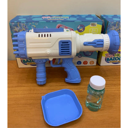 Bazuka Maquina Lança bolhas de sabão 50 ml colorido azul rosa brinquedo infantil lançador de bolha
