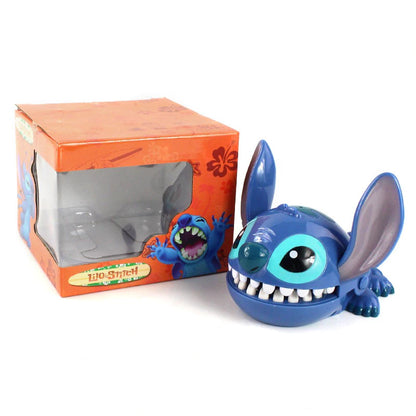 Disney Lilo & Stitch Anime Stich Bite Finger Figures Dentista Push Teeth Jogo Engraçado Modelo Brinquedos Presentes De Aniversário