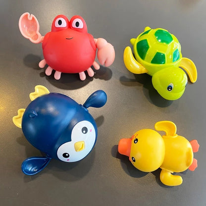 Brinquedo de banho Tartaruguinha infantil Brinquedo de corda para bebe caranguejo nadadores brinquedo de agua