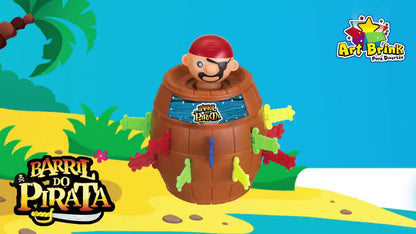 BRINQUEDO INFANTIL BARRIL PIRATA ORIGINAL GRANDE JOGO INTERATIVO DE MESA TABULEIRO EDUCATIVO KIT PARA CRIANÇA